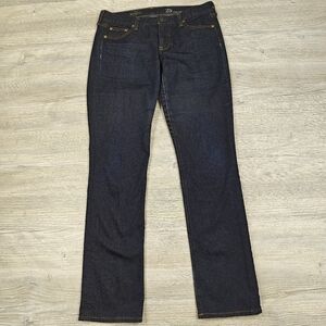 J.Crew Matchstick Womens Straight Jeans Sz 29 (Sz8) Blue Dark Wash Denim Stretch
